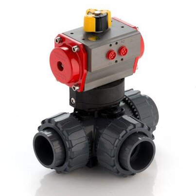 Citate obișnuite - Supapă cu bilă cu 3 căi DUAL BLOCK® acționată pneumatic DN 10:50