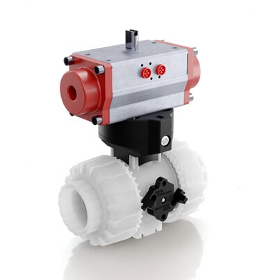 VKDIF/CP NO - Robinet cu sfera cu 2 cai DUAL BLOCK® actionat pneumatic DN 10:50
