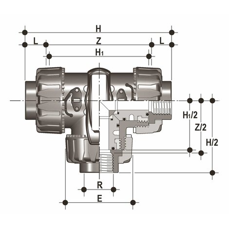 TKDGV - DUAL BLOCK® 3-way ball valve DN 10:50