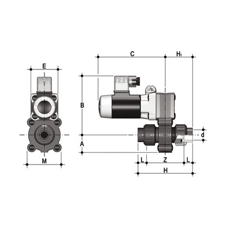 S22LV - 24V DC - electrovalvă cu 2 căi cu unire adevărată