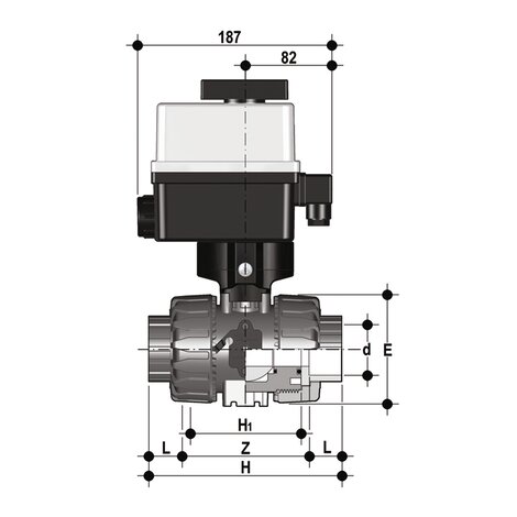 VKDLV/CE 24 V AC/DC - Robinet cu sfera cu 2 cai DUAL BLOCK® actionat electric DN 10:50