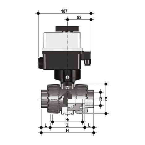 VKDGV/CE 24 V AC/DC - Robinet cu sfera cu 2 cai DUAL BLOCK® actionat electric DN 10:50
