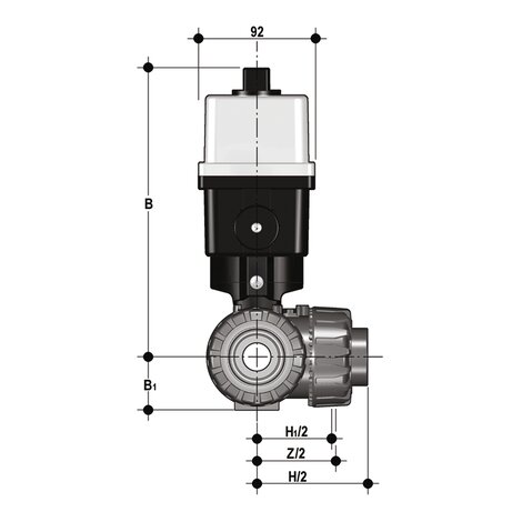 Citate obișnuite - Supapă cu bilă cu 3 căi DUAL BLOCK® acționată electric DN 10:50