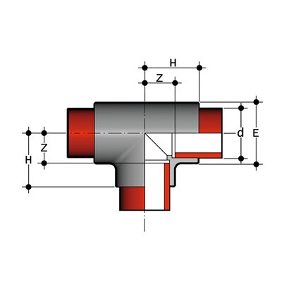 TIM - Fitting for socket welding, Tee