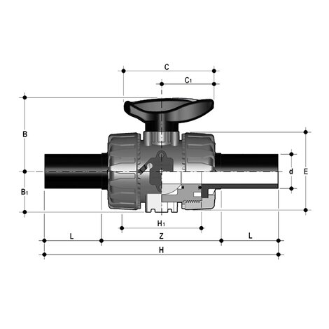 VKDBEV - Robinet cu sfera cu 2 cai DUAL BLOCK® DN 10:50