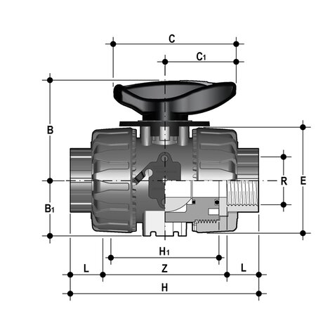 VKRNV - robinet cu bilă de reglare DUAL BLOCK® DN 10:50