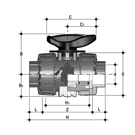 VKRJV - Robinet de reglare cu bilă DUAL BLOCK® DN 10:50