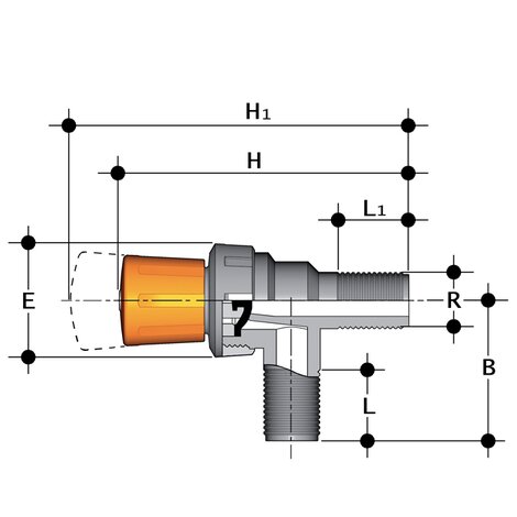RMRV - Diaphragm cock valve DN 15
