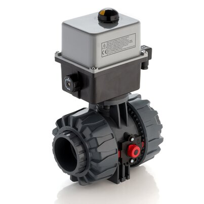 VKDJV/CE 90-240 V AC - Electrically actuated DUAL BLOCK® 2-way ball valve DN 65:100