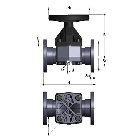 VMOAF - Diaphragm valve DN 80:100