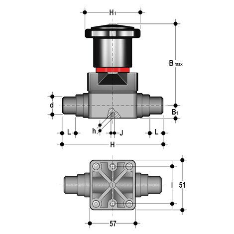 CMDF - Compact diaphragm valve DN 12:15