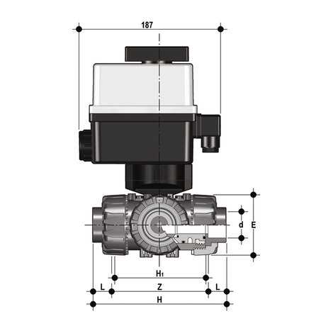 TKDJV/CE 90-240 V AC - Electrically actuated ball valve DN 10:50