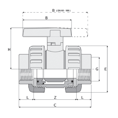 1V301 - Single union ball valve