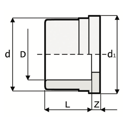 BL1 - Union end for solvent welding