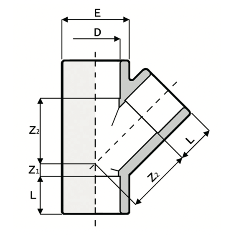 TY1 - 45° Tee TY1 - 45° Tee