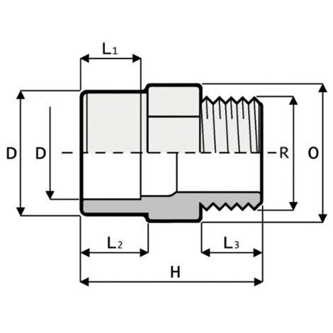 AM6 - Female/male adaptor AM6 - Female/male adaptor