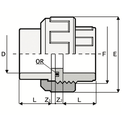AF6 - Female adaptor AF6 - Female adaptor