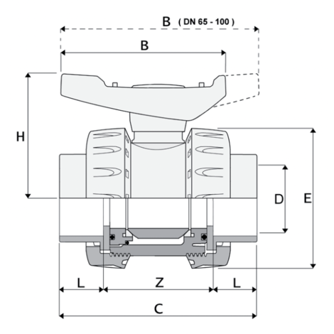 LKDAV - Robinet cu bilă cu 3 căi DUAL BLOCK® DN 10:50 LKDAV - Robinet cu bilă cu 3 căi DUAL BLOCK® DN 10:50