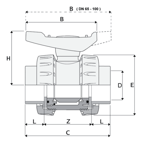 LKDAV - Robinet cu bilă cu 3 căi DUAL BLOCK® DN 10:50 LKDAV - Robinet cu bilă cu 3 căi DUAL BLOCK® DN 10:50