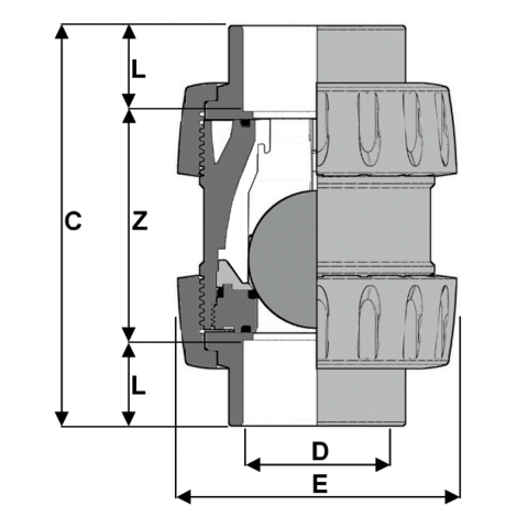 LKDAV - Robinet cu bilă cu 3 căi DUAL BLOCK® DN 10:50 LKDAV - Robinet cu bilă cu 3 căi DUAL BLOCK® DN 10:50