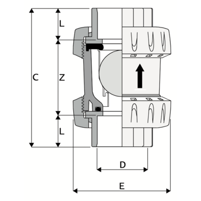 1V220 - True union air release spheric ball valve DN 10:50