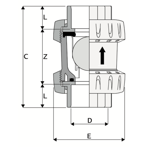 1V210 - True union foot spheric ball valve DN 10:100