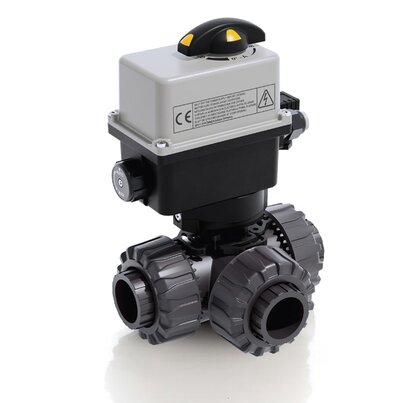 TKDIV/CE 24 V AC/DC - Supapă cu bilă cu 3 căi DUAL BLOCK® acționat electric DN 10:50