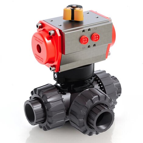 LKDGV/CP DA - Pneumatically actuated ball valve DN 10:50