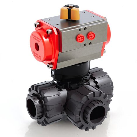 LKDIV/CP DA - Pneumatically actuated ball valve DN 10:50