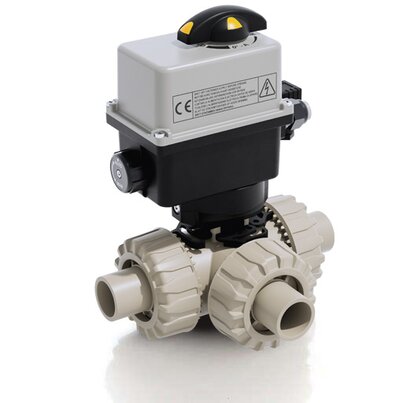TKDDM/CE 24 V AC/DC - Electrically actuated DUAL BLOCK® 3-way ball valve DN 10:50