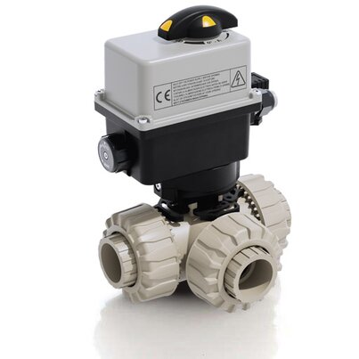 TKDIM/CE 24 V AC/DC - Electrically actuated DUAL BLOCK® 3-way ball valve DN 10:50