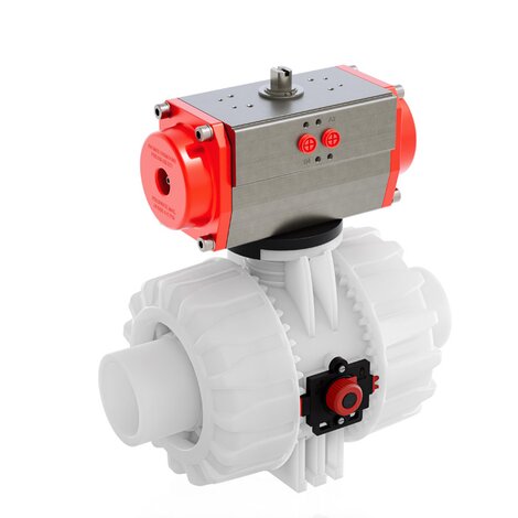 VKDDF/CP NO - Pneumatically actuated ball valve DN 65:100