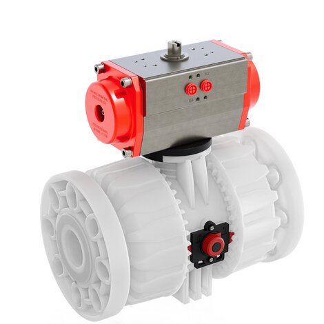VKDOF - VKDOAF /CP DA - Pneumatically actuated ball valve DN 65:100