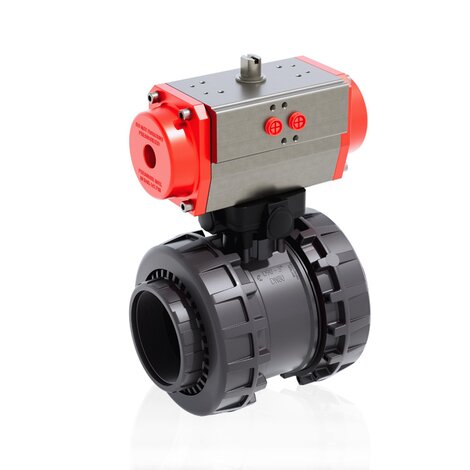 VXEFV/CP NC - pneumatically actuated Easyfit 2-way ball valve