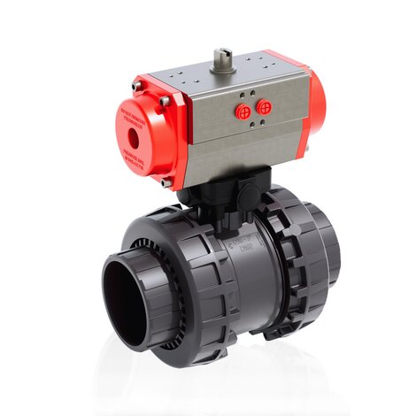 VXEIV/CP NC - pneumatically actuated Easyfit 2-way ball valve