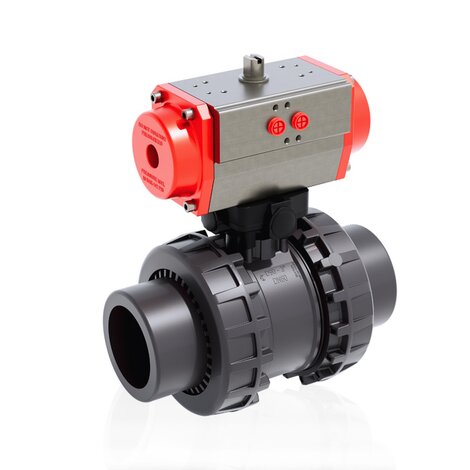 VXEJV/CP DA - pneumatically actuated Easyfit 2-way ball valve