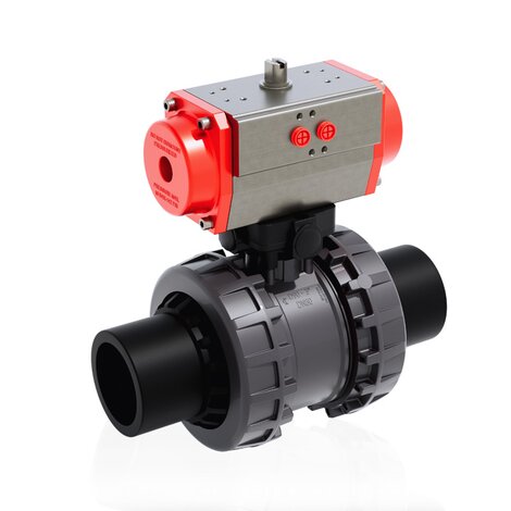 VXEBEV/CP DA - pneumatically actuated Easyfit 2-way ball valve