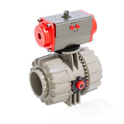 VKDIM/CP DA - Robinet cu sfera cu 2 cai DUAL BLOCK® actionat pneumatic DN 65:100