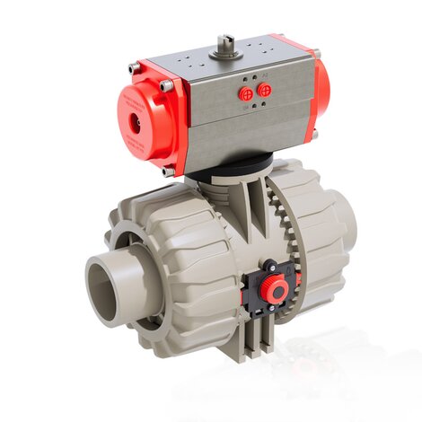 VKDDM/CP NO - Pneumatically actuated ball valve DN 65:100