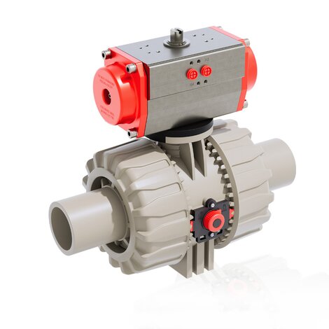 VKDBM/CP NC - Pneumatically actuated ball valve DN 65:100