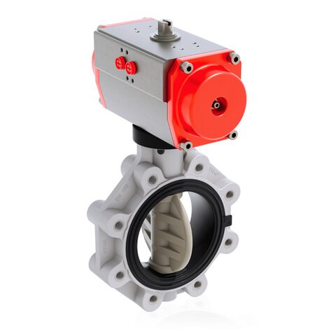 FKOM/CP NO LUG ANSI - Pneumatically actuated butterfly valve DN 80:200