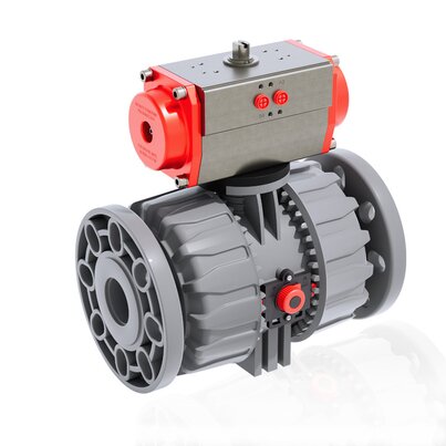 VKDOC - VKDOAC /CP DA - Robinet cu sfera cu 2 cai DUAL BLOCK® actionat pneumatic DN 65:100