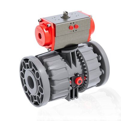 VKDOC - VKDOAC /CP NO - Robinet cu sfera cu 2 cai DUAL BLOCK® actionat pneumatic DN 65:100