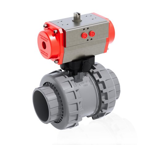 VXEIC/CP NC - pneumatically actuated Easyfit 2-way ball valve
