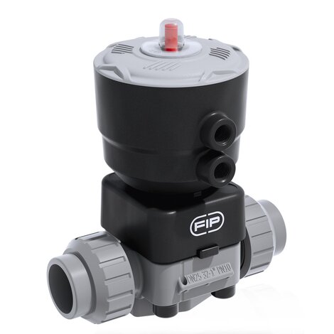 DKUIC/CP NC - Supapă cu diafragmă cu 2 căi acționată pneumatic PN 10 DN 15:65