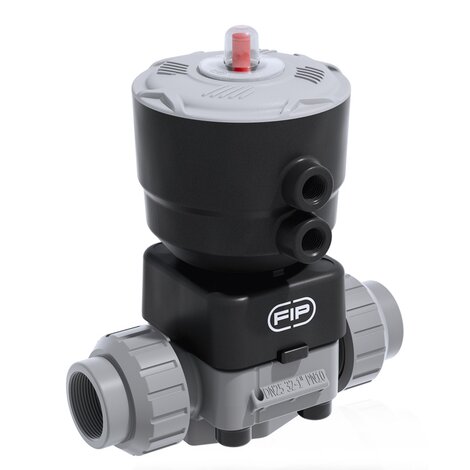 DKUFC/CP NC - Supapă cu diafragmă cu 2 căi acționată pneumatic PN 10 DN 15:65