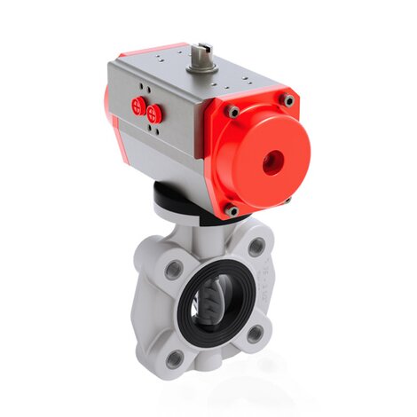 FKOC/CP NO LUG ISO-DIN - Pneumatically actuated butterfly valve DN 65