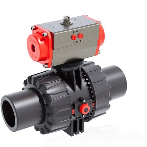VKDJV/CP NO - Pneumatically actuated ball valve DN 65:100