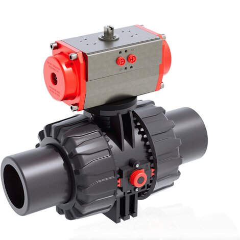 VKDJV/CP DA - Pneumatically actuated ball valve DN 65:100