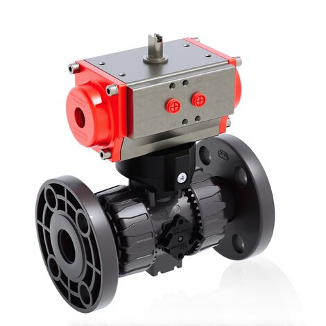 VKDOV/CP NC - Robinet cu sfera cu 2 cai DUAL BLOCK® actionat pneumatic DN 10:50